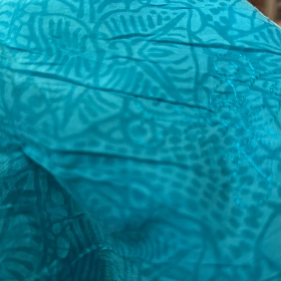 Teal Iridescent Textured Button Down - Lemon Grass Studio - Size XL - Picture 2 of 2